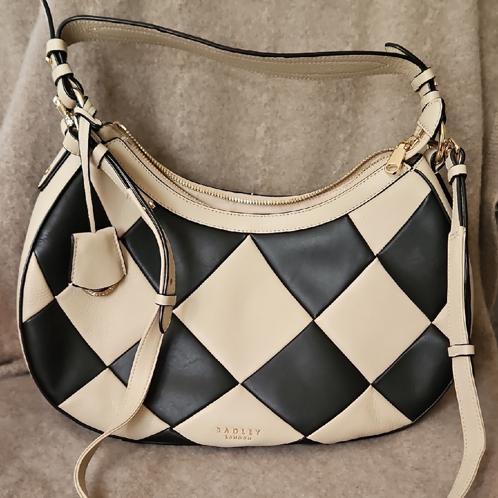 Radley London Black and Cream Forest Way Shoulder Bag